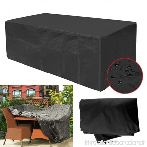 Aissimio Extra Large Garden Patio Furniture Table Chair Set Cover Durable and Water Resistant Sun Protection Black 270x180x89cm - B07CG6M1T5