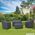 Baner Garden N82 4-piece Outdoor Veranda Patio Garden Furniture Cover Set with Durable and Water Resistant Fabric - B077SW13XD