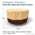Budge All-Seasons Bar Table and Chairs Cover P5A34KB1 Khaki Brown (80 Diameter x 42 Drop) - B01I6XOVHK