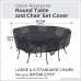 Classic Accessories 55-817-040401-00 Round Patio Table & Chairs Set Cover Black Large - B074YBG92L