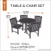 Classic Accessories Belltown Outdoor Round Patio Table & Patio Chair Set Cover - Weather and Water Resistant Patio Set Cover Grey Small (55-251-011001-00) - B00K4RLI5U
