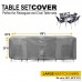 KHOMO GEAR TITAN Series - Patio Table & Chair Set Cover - Durable and Water Resistant Outdoor Furniture Cover Large - B07CNZL5SM