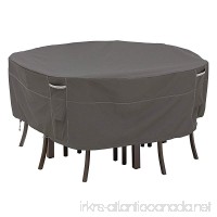 Mitef Patio Table & Chair Set Cover Waterproof Outdoor Round Furniture Cover  Black 108-Inch - B07D4M55PC