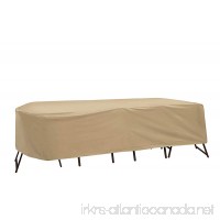 Protective Covers Weatherproof Patio Table and Chair Set Cover  80 Inch x 96 Inch  Oval/Rectangle Table  Tan - B00B7YLH5U