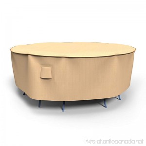 Rust-Oleum NeverWet Round Patio Table and Chairs Combo Cover Medium (Tan) - B076VSJG2J