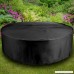 WiseHome Durable Outdoor Table and Chair Cover Heavy Duty Large Patio Furniture Set Cover Fits Large Round Table with Chairs (90 inch Black) - B07F9PFSZN