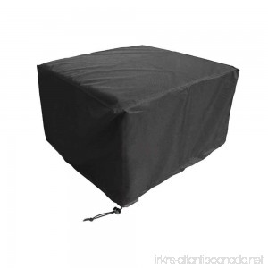 WOMACO Heavy Duty Square Patio Fire Pit/Table Cover Waterproof Outdoor Furniture Cover (48 x 48 x 29 Black) - B07DQHGS8H