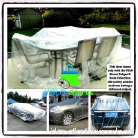 YOLO Stores Car Cover/Patio Furniture Covers XLarge Universal Clear Plastic Cover  Table  Chairs  Seat  Full Size Dust Protection  e-Book Included - B079DS9NCV