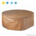 Abba Patio Outdoor Round Table and Chair Set Cover Porch Furniture Cover Waterproof Brown 84'' Dia. - B01H38OGWY