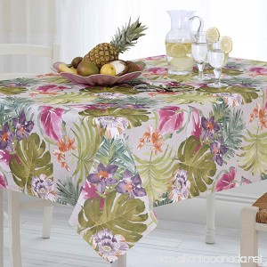 Casual Living by Newbridge Kona Tropics Indoor Outdoor Polyester Table Linens 60-Inch by 102-Inch Oblong (Rectangle) Tablecloth - B07C65RM77