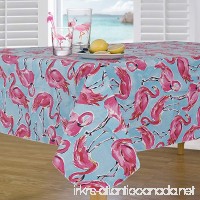 Everyday Luxuries by Newbridge Flamingo Flannel Backed Indoor Outdoor Vinyl Table Linens  52-Inch by 70-Inch Oblong (Rectangle) Tablecloth - B07C5Z6QN2