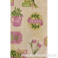 Garden Herbs Collection Vinyl Flannel Back Tablecloth (60" Round) - B078YQMF9Z