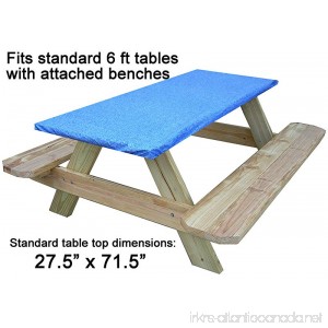 Go Granite Fitted Picnic and Banquet Table Cover Blue - B079KKP2M4