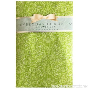 Kasey Shabby Chic Medallion Check Print Vinyl Flannel Backed Tablecloth Indoor/Outdoor Tablecloth for Picnics Barbeque Patio and Kitchen Dining 70 Inch Round Green - B079WP95DG