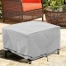 konln Patio Ottoman/Side Table Cover Rectangular Premium Outdoor Furniture Cover with Durable and Waterproof PEVA(L21 x W21 x D17inch Grey) - B075M7SJPM