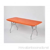Kwik Covers 30 x 72 Orange Fitted Table Cover - single - B072J951K3