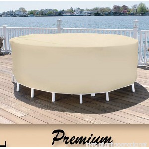 Patio Essentials Premium Heavy Duty Round Patio Table & Chair Set Cover - 84 Diameter - B0065LXHXK