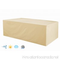 Patio Rectangular Table and Chair Set Cover  Water-Resistant  Outdoor All Weather Protection  Beige Color (92 L x 60 W x 33 H) - B01AP47WZQ