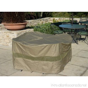 Patio Set Cover 70 Dia. x 30 H Fits Round or Square table set Center hole for Umbrella - B005LY91JG