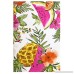 Pineapple Tropical Floral Print Vinyl Flannel Backed Tablecloth Indoor/Outdoor Tablecloth for Picnic Barbeque Patio and Kitchen Dining (60 Inch x 120 Inch Oblong/Rectangle) - B079WNSV2Y