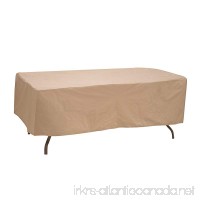 Protective Covers Weatherproof Table Cover  72 Inch x 76 Inch  Oval/Rectangle Table  Tan - B00ATJQ8DA