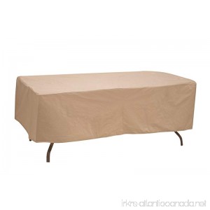 Protective Covers Weatherproof Table Cover 72 Inch x 76 Inch Oval/Rectangle Table Tan - B00ATJQ8DA