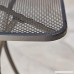 Commercial Iron 28 Square Steel Mesh Top Outdoor Bistro Cafe Patio Table - B01ND08WR7