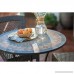 Contemporary Round Outdoor Bistro Table Mosaic Design Table Top With Steel Legs Framed With Black Finish - B01CZME4UM