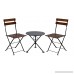 Mobel Designhaus French Café Bistro 3-leg Folding Coffee Table Jet Black Frame 20 Round Metal Top - B009P2XQE6