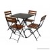 Mobel Designhaus French Café Bistro Folding Table Jet Black Frame 32 x 32 x 29 Height Square Steel Metal Top - B00B8MX1TQ