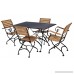 Mobel Designhaus French Café Bistro Folding Table Jet Black Frame 32 x 48 x 29 Height Rectangular Steel Metal Top - B00B8MX1RI