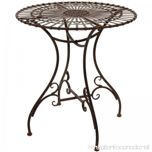Oriental Furniture Rustic Garden Table - Rust Patina - B00H84HNMO