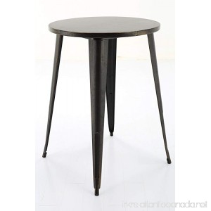 Vogue Furniture Direct 40.7 Round Metal Bar Table in Antique Matte Black/Gold VF1581042 - B07CJYCN1W