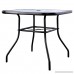 32 1/2 Patio Square Bar Dining Table Glass Deck Outdoor Furniture Garden Pool - B01I2TFW12