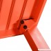 Casart Patio Dining Table Orange Slat Steel Outdoor Square Garden Deck Furniture Desk - B077M99SFK