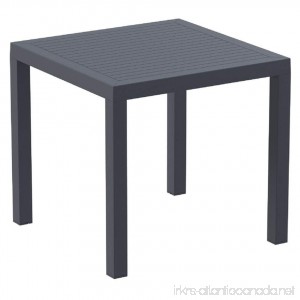 Compamia Ares Resin Square Dining Table Dark Gray - B00LI4RUKU