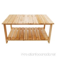 Fineser Natural Color Wooden Patio Table Outdoor Garden Furniture Living Fir Wood Coffee Diner Table - B07G4D2V35