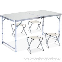 Foldable Outdoor Folding Table And Chairs  Foldable Table  Outdoor Table And Chair Combination  Portable Aluminum Alloy Simple Picnic Table (Color : D) - B07G4BSHP4