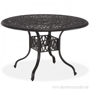 Home Styles Floral Blossom Round Dining Table 42-Inch Charcoal - B00ATA1MRQ
