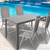 KARMAS PRODUCT Patio Dining Table Outdoor Aluminum Rectangle Table All Weather Resistant Size 55.1”L X 31.5”W X 28.3”H Gray - B07FFSSPV9