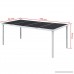 LicongUS Outdoor Dining Table Black Dining Table Patio Dining Table Dimensions: 74.8 x 35.4 x 29.1 (L x W x H) - B07FTBGX92