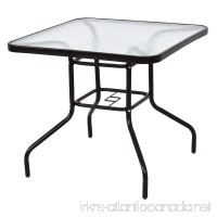 New MTN-G 31 1/2" Patio Square Table Steel Frame Dining Table Patio Furniture Glass Top - B074FWMHX2