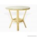 Pelangi Rattan Wicker Round Dining Table with Glass Top. White Wash color. - B0791MW8G8