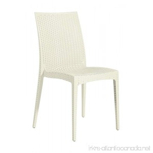 Table in a Bag PCCRM All-Weather Wicker Contemporary Dining Chair Cream (Pack of 4) - B0101KYQ1C