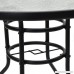 TANGKULA 31.5 Outdoor Patio Table Round Steel Frame Tempered Glass Top Commercial Party Event Furniture Conversation Coffee Table for Backyard Lawn Balcony Pool with Umbrella Hole - B0714N78S1