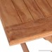 vidaXL Solid Teak Outdoor Folding Table Dining Garden Patio Rectangular 47.2 - B07FF4M5V9