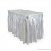 4 Foot Cooler Ice Table Party Ice Folding Table with Matching Skirt - White - B01I5RL6CK