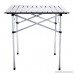 EVELOVE 28x28 Roll Up Portable Folding Camping Square Aluminum Picnic Table with Bag - B01KLX12FW