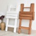 Folding table YXX- Outdoor Small Wood Flower Stand Floor-standing Wood Plant Storage Shelf Indoor (Color : White) - B07DS1BDZG