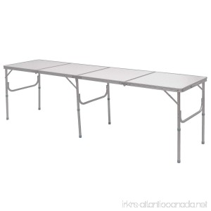 Giantex 8FT Portable Aluminum Folding Table with Carrying Handle Picnic Indoor Outdoor Camping - B076H24V3C